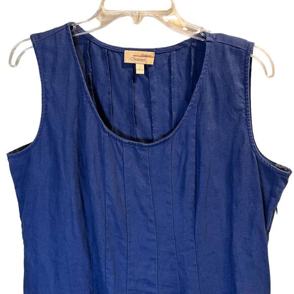 Choices Women's Navy Blue Scoop Neck Sleeveless Mini Dress Size Large - Picture 2 of 13